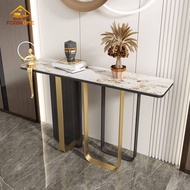 💖Forinome💖Marble Console Table Foyer Entrance Table Modern Simple Strip Case Shelve Meja Masuk Hotel