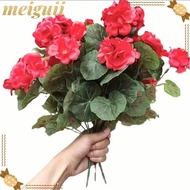 MEIGUII Begonia Flower Artificial Plants, Silk 35CM Simulated Begonia Flower,  DIY Artificial Flower