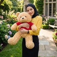 Jumbo Teddy Bear Doll with Clothes Motif, Size 55cm