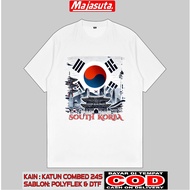 SOUTH KOREA SOUVENIR T-SHIRT, SOUTH KOREA, SOUTH KOREA, WHITE COLOR, 24S COMBED COTTON, THICK, COOL