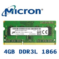 ไมครอน DDR3L1866 4G PC3L-14900 1.35V แรงดันไฟฟ้าต่ำ CL11 SODIMM 204pin แรมความจำสำหรับแล็ปท็อปและโน้