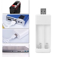 HB-2 Slots Battery Charger AA AAA USB Rechargeable Battery Charging Adapter Portable Plastic Charger