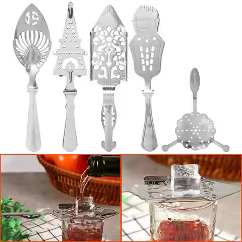 Stainless Steel Absinthe Spoon Wire Mixed Strainer Cocktail Shaker Drinking Colander Filter Wormwood