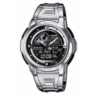 ( In Stock) Original Casio AQF-102WD-1B. Auto EL Blacklight. Thermometer. Steel.