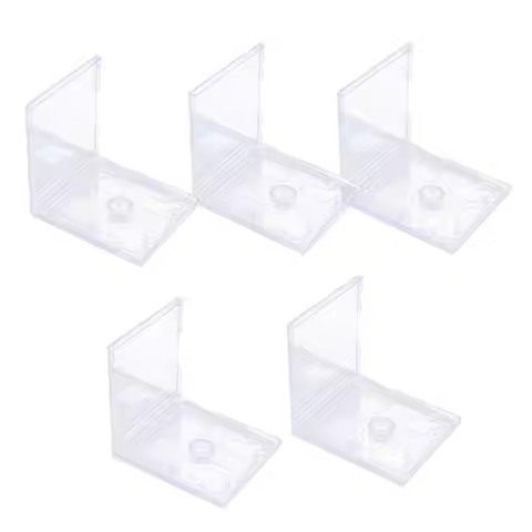 5Pcs Transparent Cd Jewel Case Standard Size Plastic Cd Box Interlocking Tray for 2 Cds Dvds Safe Tr