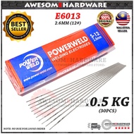 (0.5KG 30PCS) 2.6MM 12# POWERWELD S-12 S12 E6013 2.6MM WELDING ROD ELECTRODE