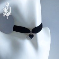 [HELLSCAPE] LILITH'S VELVET CHOKER WOMEN'S HANDMADE NECKLACE GOTHIC FASHION STYLE ACCESSORIES