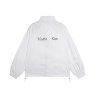 แจ็คเก็ตกันแดดแบบมีซิปสำหรับผู้ชายและผู้หญิง Matin Kim เสื้อคาร์ดิแกนแบบเปิดไหล่แบบลำลองสำหรับฤดูใบไ