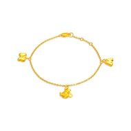 SK Jewellery Disney Minnie Mouse Set 999 Pure Gold Charm Bracelet