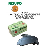 NISUYO FRONT BRAKE PAD @ HONDA ACCORD T2A 2.0/2.4 (2012-2021) /HRV T7A 1.8 2014-2021( HD-D5214M) 1SE