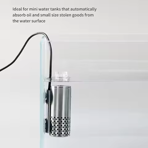 Electric Oil Removal Film Fish Tank Skimmer Aquarium USB Filter Self-priming Floating Head Oil Film 