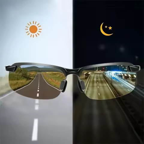 FG Night Vision Glasses PC Frame Sunglasses Men Outdoor Sport Sun Glasses Day Night Vision Driver Ni