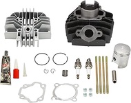 BLACKHORSE-RACING Cylinder Gasket Piston Ring Kit Set Top End Bike Compatible with Yamaha PW 80 PW80