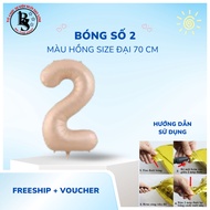 Balloon No. 2 Large Size Pink Big Size 70cm