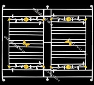เหล็กดัดหน้าต่าง118x100cm. 118x125cm.