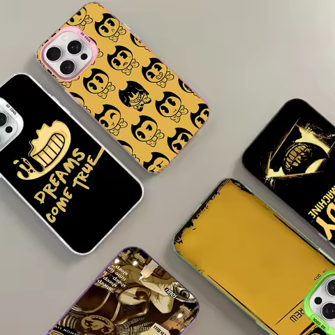 Classic Game B-Bendy And The I-Ink M-Machine Phone Case For IPhone 16 15 14 13 12 11 Pro Max X XR XS