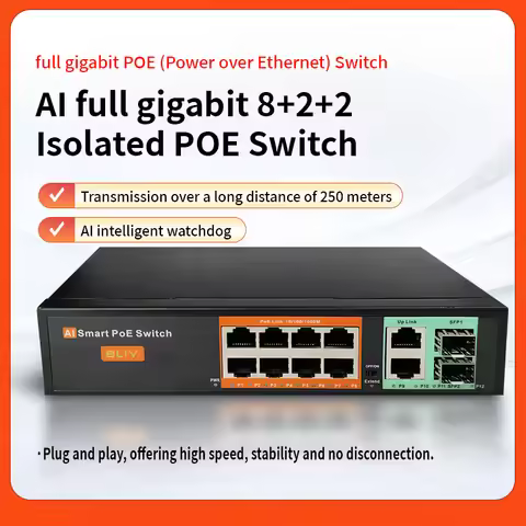 POE Switch 6/10 Ports 100/1000Mbps Ethernet Switch POE 802.3af/at Network Switch Ethernet For Wifi R