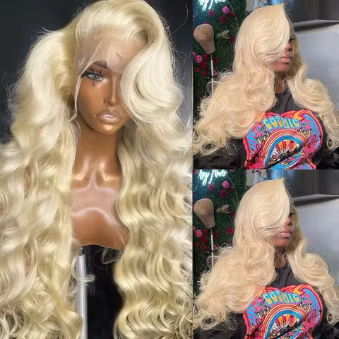 36 44 Inch 250 300 Density Hd Lace Frontal Wig Human Hair Blonde 613 Lace Front Wigs 13x4 13x6 HD La