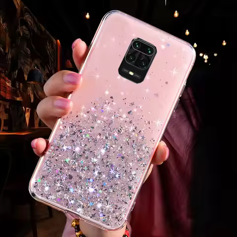 Case For Xiaomi Redmi Note 9 Pro Cases Bling Glitter Cover Xiaomi Redmi K40 Note9 9Pro Note 10 9 8 7