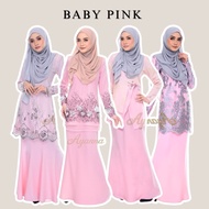 LIMITED STOCK‼️ Koleksi Baju Kurung Baby Pink Lace • Plain • Printed New Collection Clear Stock Kain Selesa