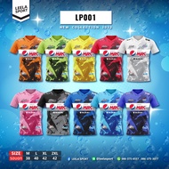 เสื้อกีฬาคอวีแขนสั้นพิมพ์ลาย Pepsi รุ่น LP-001