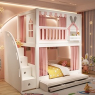 Children Bed Bed Bed Bed Bed Bed Girl Princess Bed Heightened Guardrail High Low Bed Two-Tier Bed Pi