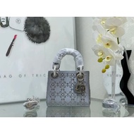[Old Fairy] dior Dior Silk Rhinestone Bag 17cm Silk Dior Dior Three-Grid Dior Silk Satin Diamond Bag