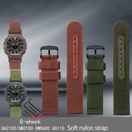 ✆✌ Canvas watch Strap For Casio GShock GM2100 GA2100 GA2110 DW5600 GW-5000 5035 GW-M5610 GA110 Modified Breathable Nylon Watchband