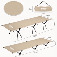 เตียงพับพกพา Jeebel อลูมิเนียม 7075 ผ้า Oxford 600D กันน้ำ สำหรับแคมป์ปิ้งและกิจกรรมกลางแจ้ง