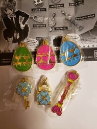 全新  守護甜心 扭蛋 鎖 lock 守護甜心鎖 守護蛋精靈 日版 humpty lock 日本 heart rod Dumpty key  蛋 金屬匙扣 掛件set