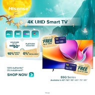 [FREE Installation][2026 New]  Hisense 43-85 inch 4K UHD Dual Band WiFi Voice Control Smart TV/ Dolb