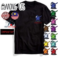 [ReadyStock] Among Us (IMPOSTOR) Viral Game 100% Cotton Black Tshirt