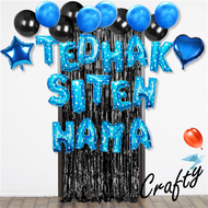 [PAKET] Dekorasi Balon Warna Warni SIMPLE TEDHAK SITEN CURTAIN Backdrop Tedak Siten