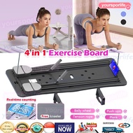 【local stock】Abdominal Exercise Board Multifunctional Foldable Push-up with Resistance Band Fitness 
