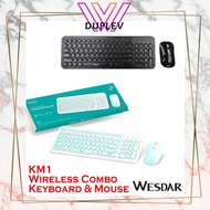 WESDAR KM1 Combo 2.4G Wireless Keyboard & Mouse Retro Round Keycap 96-Keys