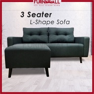 FURNIMALL L Shape Sofa/sofa fabric/sofa 3 seater/Sofa 3 L/sofa kain/沙发