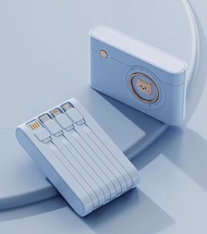 Jiditech powerbank pocket 30000mah 2.1A fast charging Cartoon Detachable 4 cables with LED light