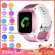 smartwatch นาฬิกาสมาร์ท 2021 Kids Smart Watch For Children's smartwatch SOS Phone Watch Smartwatch  With Sim Card Photo Waterproof IP67 Kids Gift For IOS Android White Pink