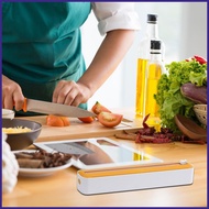 Wrap Organizer with Cutter Magnetic Food Wrap Dispenser Cling Wrap Film Cutter Kitchen Tool for Cutt