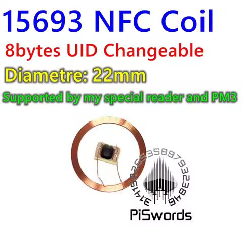 15693 NFC ICODE SLI SLIX ICODE2 UID Changeable writable Coil With Memory 64 Blocks 256 Byte 2K Compa