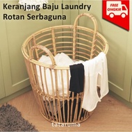 RANDORI - Handmade Rattan Laundry Basket Non-Rattan Basket