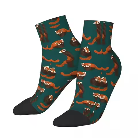 RED PANDA PATTERN Socks Harajuku Super Soft Stockings All Season Socks Accessories for Man's Woman's