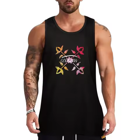New Oxbow T-shirt - 90s souvenir Tank Top gym shirt men sleeveless t-shirts for men