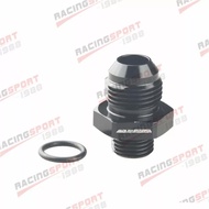 8AN AN-8 Male Flare To 6AN AN-6 Straight Cut O-Ring Adapter Fitting Black/BLUE