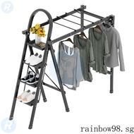 Ladder Clothes Hanger Dual-Use Indoor Home Foldable Retractable Multifunctional Aluminium Alloy Herringbone Ladder Thickened Stairs EBML