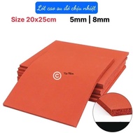 Heat Resistant Red Rubber Liner 20x25cm | 5MM | 8MM | LPK Tham Zin
