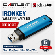 Pre-Order Kingston IRONKEY VAULT PRIVACY 50 / C Flash Drive Business Security Drives USB-A / Type-C