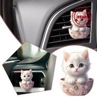 Car Cute Cat Aromatherapy For Air Outlet Aromatherapy Ventilation Clip Universal Portable Fun D5d7