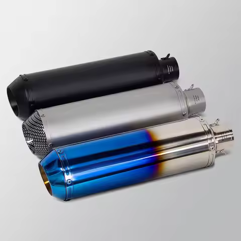 Project Exhaust Universal Long Style 51mm Motorcycle Muffler For Ninja400 Z250 R3 MT15 GSX250R ZX25R