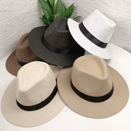 Unisex Women Men Fashion Summer Casual Beach Sun Straw Hat Panama Jazz Hats Cowboy Fedora Cap Gangster Caps gorros para niña